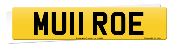 Registration number MU11 ROE